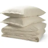 Yumeko Dekbedovertrek set Flanel 240x220 Natural - Eco, Bio & Fairtrade