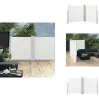 vidaXL Zijluifel - Zijluifels - Luifel - Luifels - Windscherm uittrekbaar 120x600 cm crème