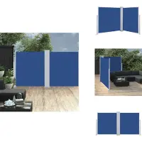 vidaXL Zijluifel - Zijluifels - Luifel - Luifels - Windscherm uittrekbaar 140x600 cm blauw