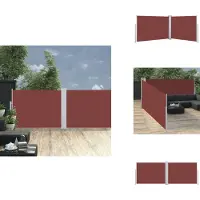 vidaXL Zijluifel - Zijluifels - Luifel - Luifels - Windscherm uittrekbaar 120x1000 cm bruin
