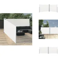 vidaXL Zijluifel - Zijluifels - Luifel - Luifels - Windscherm uittrekbaar 100x1000 cm crème