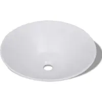 vidaXL Wasbak - Wasbakken - Was Bak - Was Bakken - Keramische wasbak taps (wit)