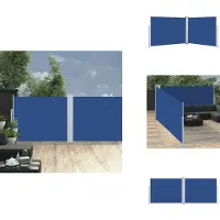 vidaXL Zijluifel - Zijluifels - Luifel - Luifels - Windscherm uittrekbaar 140x1000 cm blauw