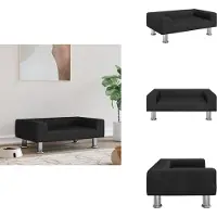 vidaXL Hondenbed zwart, 70x45x26,5 cm, fluweel - Hondenbedden