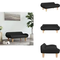 vidaXL Hondenbed zwart, 70x40x24 cm, stof - Hondenbedden