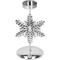 Springos Kandelaar | Kaarshouder | Lichtkaarshouder | Sneeuwvlok | Zilver