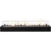 Xaralyn Bio-ethanol haard - bio-ethanol brander XL - zwart - 3,5 KW verwarming - bio-ethanol inbouwhaard - echte vlammen