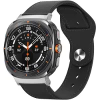 IMoshion Lederen bandje voor de Samsung Galaxy Watch Ultra 2 (2026) / Ultra (2024/2025) - Zwart