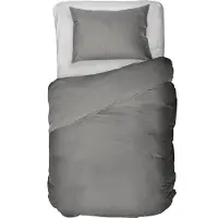Kayori Dekbedovertrek Edo Antracite Satijn-140 x 200 / 220 cm | 1-Persoons