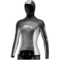 C4 Freediving Sideral 3 Mm Woman Freediving Jacket Zwart,Grijs 3 Vrouw