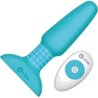 B-Vibe - anale vibrator met roterende kralen - oplaadbaar - turquoise