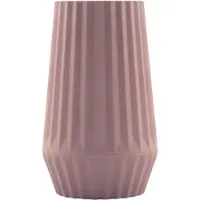 Hortus geribbelde vaas uit bamboevezel mauve D 9.2 cm H 15.2 cm