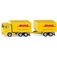Siku DHL Vrachtauto + Aanhangwagen 1694 Geel geel Metaal Speelgoedvoertuig