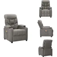 vidaXL Massagestoel, lichtgrijs, stof - Massagestoel