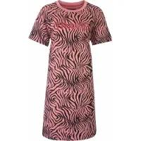 Irresistible Dames Nachthemd - Katoen - Zebra Print - Rose - Maat S