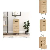 vidaXL Dressoir - Dressoirs - Opbergkast - Wandkast - Dressoir 34,5x34x90 cm bewerkt hout sonoma eiken