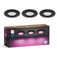 Philips inbouwspot Slim 3-pack - White and color - 90mm