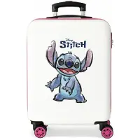 Disney Disneyvoor vrouwen. 4041141 Happy stitch koffer met harde bodem 55 cm wit, roze (OSFA), Casual, ABS/polycarbonaat, Cabine