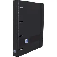 Oxford Hamelin Binder 4 A4+ Polyfoam Plastic With Rubber Includes Grid 5x5 Replacement With 5 Live & Go Band Zwart Kinderen