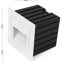 Orion Loro LED wand inbouwlamp, wit, breedte 8,5 cm, aluminium, wit / opaal, Aluminium, Modern, Wandlamp buiten