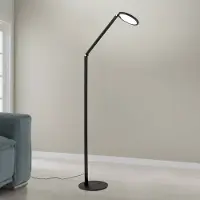 Orion LED-vloerlamp Fati, dimbaar, zwart, Woon-/ Eetkamer, Aluminium, Modern, LED vloerlamp
