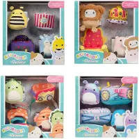 Jazwares Squishmallows Micromallows SQMM0014 - Accessoire set - Koninklijke parade, extra zachte mini-pluche figuren (Benny & Ridelle), 6,5 cm