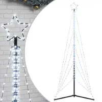 vidaXL LED-kerstboom 525 LEDs koud wit 302 cm