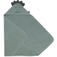 Jollein - Badcape Badstof 75x75cm - Baby Handdoek met Badcape, Omslagdoek, Badponcho - Jungle Jambo Croco