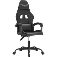 vidaXL Gamingstoel, zwart, kunstleer