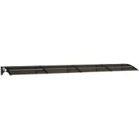 vidaXL Deurluifel 400x75 cm polycarbonaat zwart
