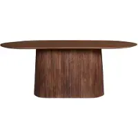 Interiax Eettafel 'Camille' Ovaal 200 cm - Mangohout Bruin - 200x100x76 cm