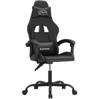 vidaXL Gamestoel kunstleer zwart