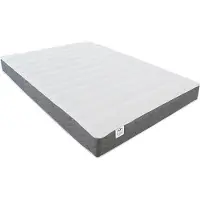 Vente-unique Set 120 x 200 cm bedbodem met opbergruimte, licht naturel + matras van HD-schuim met vormgeheugen en ademende 3D-strook, 18 cm dik - HEAVEN van YSMÉE