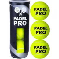 Sans marque Set van 3 Padelballen in Koker – Geschikt voor Padel en Recreatief Tennis – Tennisballen voor Kinderen en Volwassenen – Constante Stuit en Stevig Vilt