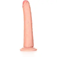 Realrock Dunne Realistische Dildo Met Zuignap 20,5cm - Huidskleur