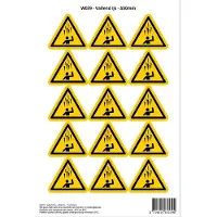 Stickerkoning Pictogram sticker W039 - Vallend ijs - Δ50mm - 15 stickers op 1 vel