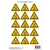 Stickerkoning Pictogram sticker W017 - Warm oppervlak - Δ50mm - 15 stickers op 1 vel