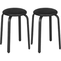 OEM Set van 2 poten - Keukenstoelen - Keukenbarkrukken - Zwart - 29 x 47 cm (B x H)