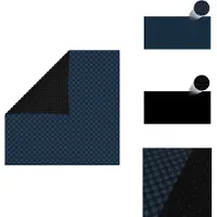 vidaXL Zwembadafdekking - Zwembadafdekkingen - Zwembadfolie - Zwembadfolies - Zwembadfolie solar drijvend 450x220 cm PE zwart en blauw