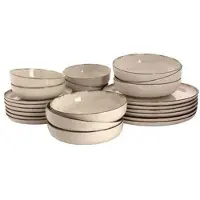 Fonq Loods Serviesset 24-delig - Glans Beige