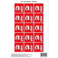 Stickerkoning Pictogram sticker F016 - Branddeken - 50x50mm - 15 stickers op 1 vel