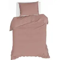Fonq Fresh Dekbedovertrek Dusty Pink-140 x 200 / 220 cm | 1-Persoons