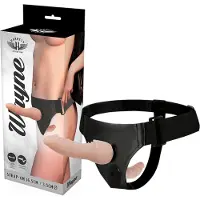 Harness attraction | Wayne Double 16.5 X 3.5cm | Dildo with Strap On Harness | BDSM | Bondage | Fetish | Harness | Sex Toys | Best Seller