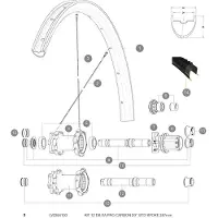 Mavic Xa Pro Carbon 29 2017-18 Achterste Rechter Spaken 12 Eenheden