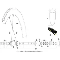 Mavic Comete Pro Carbon Sl C Disc Achterste Rechter Spaken 12 Eenheden