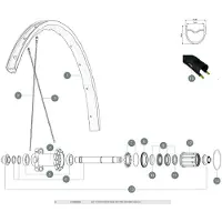 Mavic Allroad Elite Ust Ub 2018 Achterste Linker Spaken 12 Eenheden