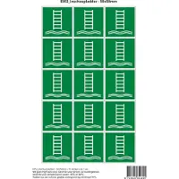 Stickerkoning Pictogram sticker E053 Inscheepladder - 50x50mm 15 stickers op 1 vel