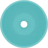vidaXL Luxe Wasbak - Luxe Wasbakken - Keramische Wastafel - Keramische Wastafels - Wastafel rond 40x15 cm keramiek mat lichtgroen