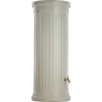 Graf regenton Zuil 1000 L beige-met kraantje - met vulautomaat voor rechthoekige regenpijp