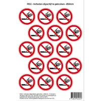 Stickerkoning Pictogram sticker P032 - Verboden slijpschijf te gebruiken - Ø 50mm - 15 stickers op 1 vel